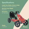 thumbnail image 5 of hauck Speedster Pedal Go Kart w/ Adjustable Bucket Seat for Kids Ages 4 to 8, Fire Rescue, 5 of 6