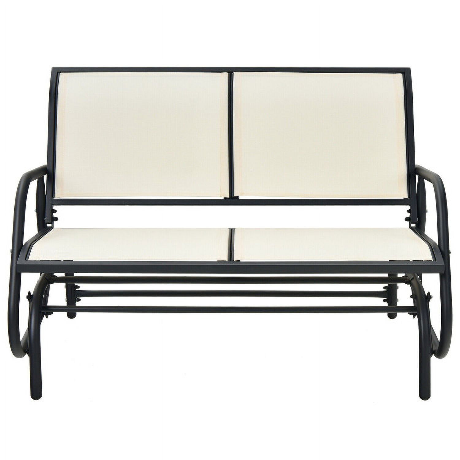 Aimee Lii Double Chair Outdoor, Patio Glider Bench, Porch, Backyard, Sturdy, Off-White Aimee Lii Double Chair Outdoor, Patio Glider Bench, Porch, Backyard, Sturdy, Off-White