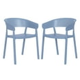 thumbnail image 2 of WestinTrends Playa Outdoor Modern Stackable Plastic Resin Patio Dining Armchair (Set of 2), French Blue, 2 of 13
