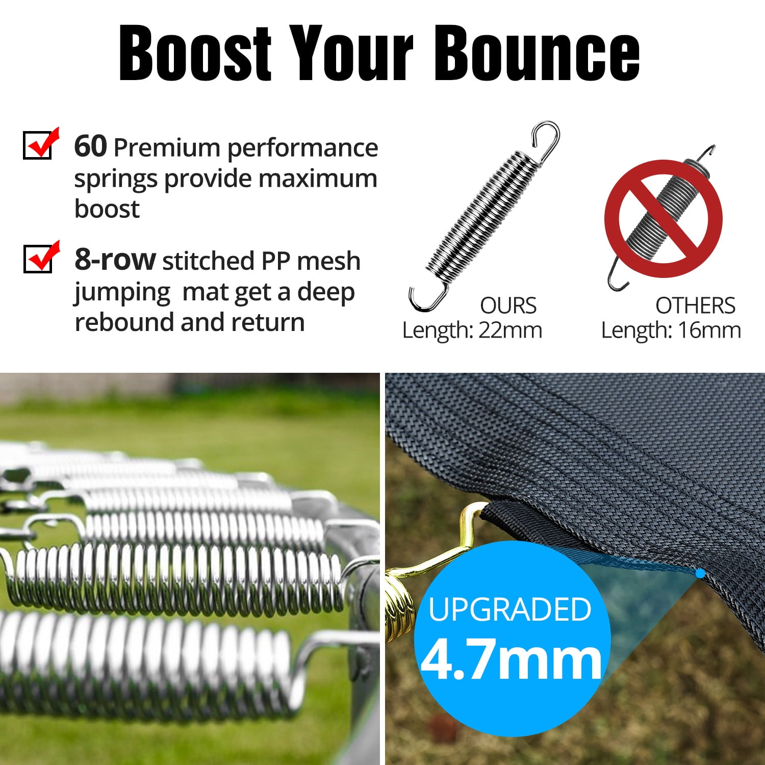 10FT Kids Trampoline w/Safety Enclosure Net, Spring Pad, Ladder , Heavy Duty Steel Frame, Waterproof Jump Mat, Jump Trampoline for Indoor/Outdoor, Backyard Trampoline, Great Gifts for Kids