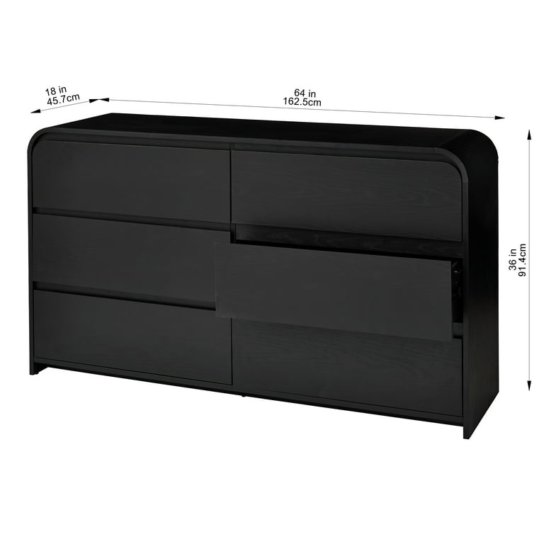 black dresser pick up today Better Homes & Gardens Juliet 6 Drawer Dresser, Black Finish