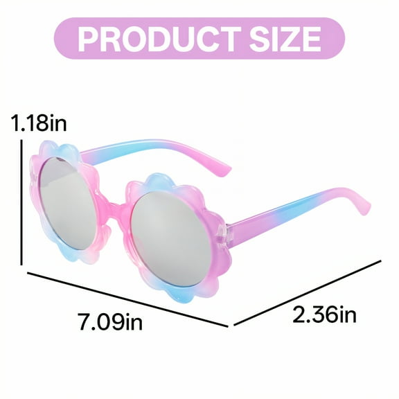 GJX 5Pcs Baby Sunglasses,Cute Princess Cartoon Design Toddler Sunglasses Age 2-4,Gradient Colorful Lenses Infant Sunglasses,Style1