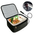 thumbnail image 1 of Car Food Warmer Portable 12V Personal Oven for Car Heat Lunch Box with Adjustable/Detachable shoulder strap, Using for Work/Picnic/Road Trip, Electric Slow Cooker for Food (Black), 1 of 4