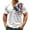 White, variant on Men's Independence Day Flag Print T-Shirt, Oversized Casual Short Sleeve Top for Festive Events and Daily Wear ,Navy XL