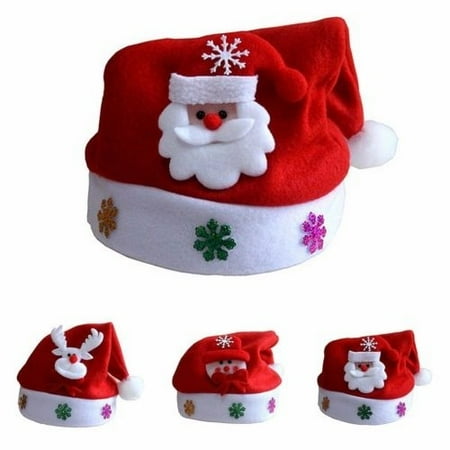 - Christmas Xmas Santa Claus Cap Reindeer Snowman Costume Santa Velvet Hat Party