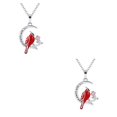 thumbnail image 3 of Qarigey Corazón colgante collar aleación cuello cadena madre novias gargantilla joyería adolescentes boda vacaciones cumpleaños decoraciones Tipo 4 2piezas Qarigey CBP188073, 3 of 6