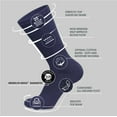 thumbnail image 3 of 6 Pairs of Diabetic Cotton Neuropathy Crew Socks (Navy, Sock Size 9-11, Fits US Men's Shoe Size 8-9.5), 3 of 5