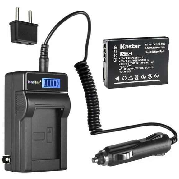 Kastar 1-Pack DMW-BCG10 Battery and LCD AC Charger Compatible with Panasonic DMW-BCG10E DMW-BCG10GK DMW-BCG10PP Battery, Panasonic DE-A65 DE-A66 Charger, Panasonic DMC-TZ6 TZ65 ZR3 ZS5 ZS25 ZX1 ZX3