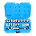 thumbnail image 3 of DYNWAVECA 17 Generic Mechanics Tool,Socket Ratchet Wrench Set Storage Case Organizer Steel Extension Bar Drill Bit Socket for Household, 3 of 10