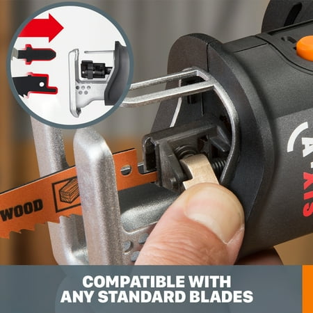 WORX - Axis 20V Cordless Brushless Reciprocating & Jig Saw (1 x Battery & 1 x Charger Included) - Black