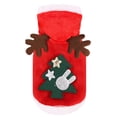 thumbnail image 2 of iOPQO Pet Sweater And Winter Christmas Autumn And Winter Elk Santa Claus Flannel Warm Cat And Dog Clothes Red S, 2 of 9