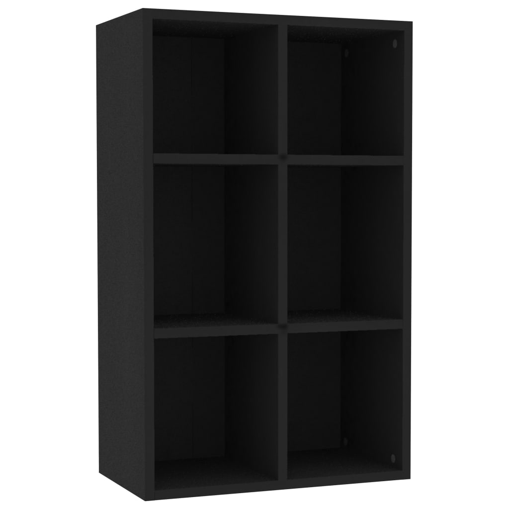 Kepooman 26" Modern 3-Tier Storage Bookshelf Cupboard for Home Office, Black