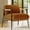 brown, variant on Modern Accent Chair with Soft Padded Cushion, Teddy Fabric Reading Arm Chair with Metal Frame for Living Room/Office/Bedroom/Study