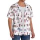 thumbnail image 2 of Balery Cute Dog Camisa Casual de Manga Corta con Botones para Hombre, Texturizada, Estilo Cubano, para Playa, Verano-Medium, 2 of 5