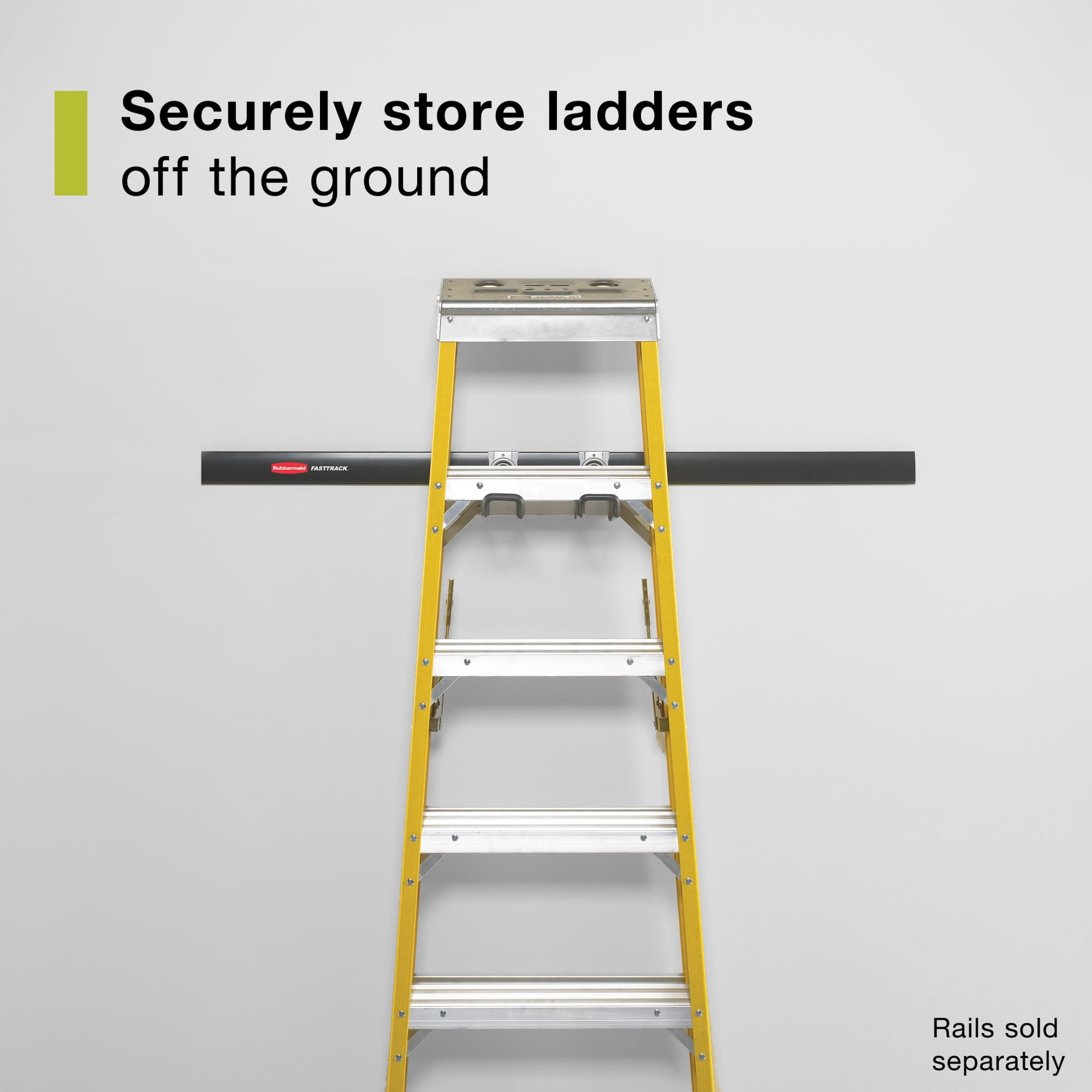 (2 pack) Rubbermaid FastTrack Garage Storage Wall Mounted Ladder Hook