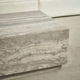 thumbnail image 3 of Mofit Home, Modern, Elegant, Gray Travertine+Wood, Horizon Low-Profile Coffee Table, Rectangular, Furniture for Living Room, Living Room, 1pc, 3 of 5
