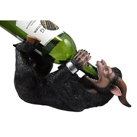 Atlantic Collectibles Demonic Goat Krampus Christmas Terror Atlantic Collectibles Demonic Goat Krampus Christmas Terror Decorative Wine Bottle Holder Rack Figurine 11 L