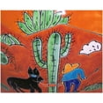 thumbnail image 2 of Medium-Sized Desert Mexican Colors Talavera Ceramic Garden Pot, 2 of 3