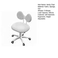 thumbnail image 5 of Porfeet Vanity Chair with Backrest, 5 Wheels, Ergonomic Height Adjustable Rolling Upholstered Chair, Armless Swivel Desk Chair for Home, Office, Living Room, Bedroom,Pink, 5 of 13