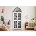 thumbnail image 5 of EastVita 73 Inch Arched Metal Storage Cabinet with Glass Door2 Adjustable Shelves White, 5 of 8