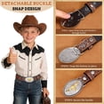 thumbnail image 5 of JASGOOD Kids Western Belt for Boys Girls Removable Buckle and Adjustable Embossed Leather Cowboy Cowgirls Belts, 5 of 8