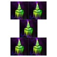 thumbnail image 3 of Bewildely Sombrero Fiesta de Halloween Decoración Sombrero Colgante Brillante Iluminación LED Gorra Festival Prop para Home Bar, Verde Zigzag verde más luz 5piezas Bewildely CBP182534, 3 of 4