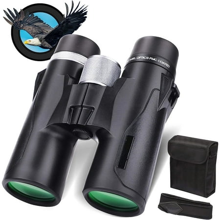LAKWAR Binoculars for Adults 10x42 Compact BAK4 Prism FMC Lens HD Binoculars with Low Light Night Vision for Bird Watching Hunting Hiking Travel Stargazing Concerts Sports,Black