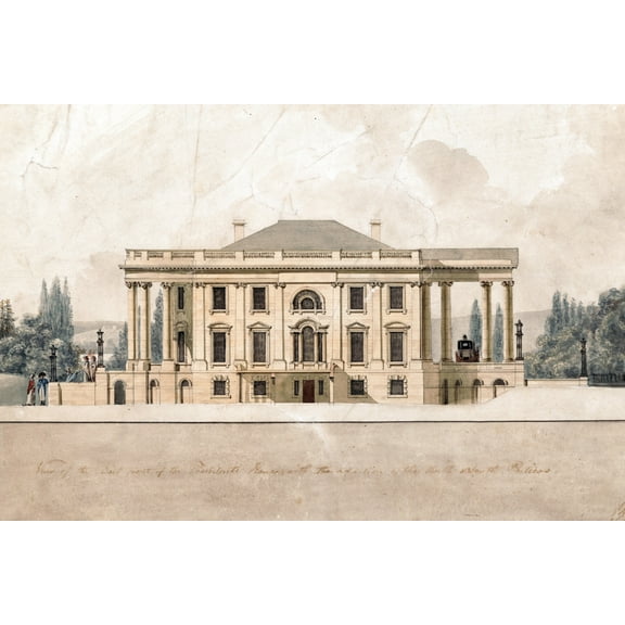 Print: The White House (President's House) Washington, D.C. East Front
