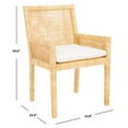 thumbnail image 6 of SAFAVIEH Sarai Accent Lounge Chair w/ Cushion, Natural, 6 of 7