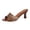 Exquisite Shoes - Brown, variant on Samdudou Women Open Toe Woven Kitten Heel Mule Sandals Summer Slip On Slide Shoes Plus Size Elegant Casual Daily Footwear