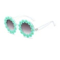 thumbnail image 1 of Wweixi Lightweight Frame UV Protection Kids Sunglasses For Girls Age 6-8 Stylish Unique green, 1 of 6