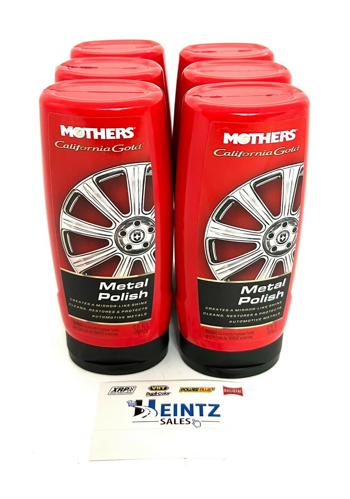 MOTHERS 05112 California Gold Metal Polish 6 PACK Shine Restore & Protect 12 oz.