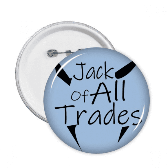 Jack Of All Trades Art Deco Fashion Pins Badge Button Emblem Accessory Decoration 5pcs