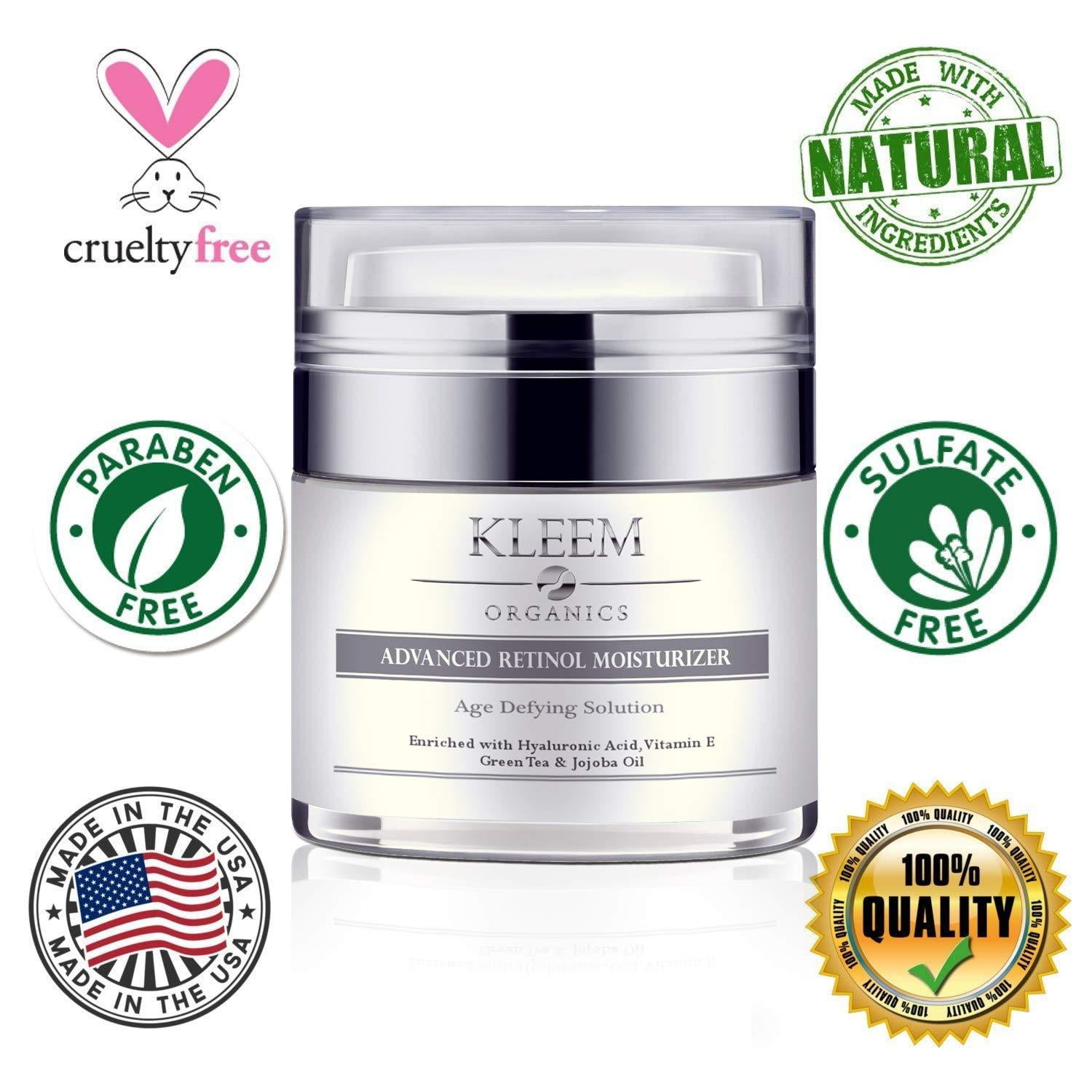 advanced retinol moisturizer de kleem organics