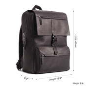 VELEZ Dark Brown Top Grain Leather Laptop Backpack for Men Mens Vintage Casual Daypack