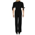 thumbnail image 2 of Aqua Womens Tie Waist V-Neck Jumpsuit, 2 of 2