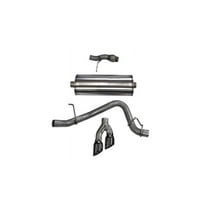Corsa Cat Back Exhaust, Sport, 3in, Single Side Twin Black 4in Tips, 2015 Chevy Tahoe/GMC Yukon