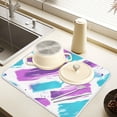 thumbnail image 2 of Yayeee Dish Drying Mat for Kitchen Counter 16" x 18" Microfiber Super Absorbent Coffee Decorative Pad, Purple Drawing, 2 of 9