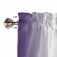 thumbnail image 5 of Tier Curtains 45 Inches Long, Purple Grey Window Treatment Curtain Drapes, Gray Farmhouse Modern Rustic Small Curtain Drapes for Bathroom Laundry Room, 27.5"x45", 2 Panels, 5 of 7