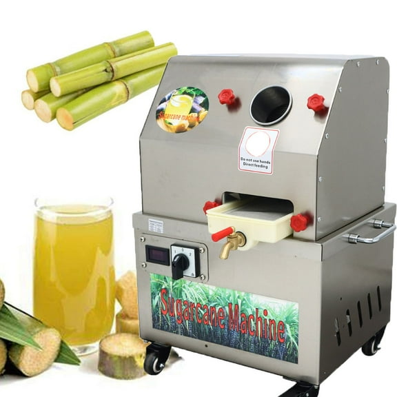 Desktop Electric 3 Rollers Sugar Cane Juicer 24V DC or 110V AC Stainless Steel Material
