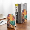 thumbnail image 5 of Naloa Island Beach Guinea Pig 2 Pcs Bookend Large Capacity Office Book Ends for Home Office Library School Study Decoration, 5 of 8