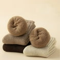thumbnail image 2 of Women's short mid-calf socks winter solid color thick terry snow warm gift, 2 of 6