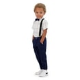 thumbnail image 2 of Tahari Toddler Boy White Bow Tie & Suspender Pant Set, Size 2T-4T, 2 of 3