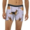 thumbnail image 2 of Salouo German Shepherd Dog Pattern Men's Boxer Briefs, Soft & Breathable Underwear Elastic Waistband Briefs for Men,1-Pack, 2 of 7