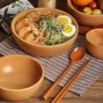 thumbnail image 5 of Beech Wood Bowl,Salad Bowl Wooden Serving Bowls Decorative Bowl Smooth Surface Whole Wood Production 1pc, 5 of 7