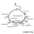 thumbnail image 5 of Aellinatey Elegant Heart and Moon Charm Bracelet Accessory for Women in Gold Finish, 5 of 14