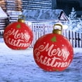 thumbnail image 4 of Lksixu Giant Inflatable Christmas Ball Ornaments, Outdoor Christmas Decorations 24 inch PVC Large Hanging Decorated Balls with Exquisite Pattern, Reusable Xmas Blow Up Balls for Yard Lawn Porch Garden, 4 of 7