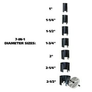 GreatNeck 7-in-1 Steel Hole Saw, 1.75 inch Deep Blades, 0.25 inch Arbor