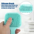 thumbnail image 3 of Back Scrubber Shower Bath Brush with Long Handle for Men Women Blue Silicone, 3 of 7