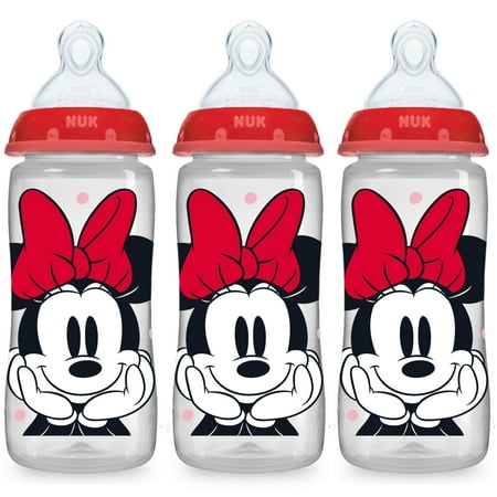 NUK Smooth Flow Disney Bottle, Minnie Mouse, 10 oz, 3-Pack